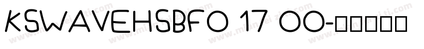 KSWAVEHSBF0 17 00字体转换